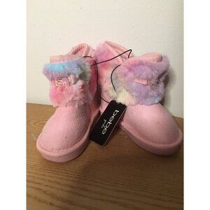 New Girls BeBe Winter Booties Pink Size 6